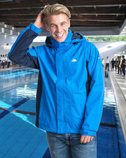 anorak in pool